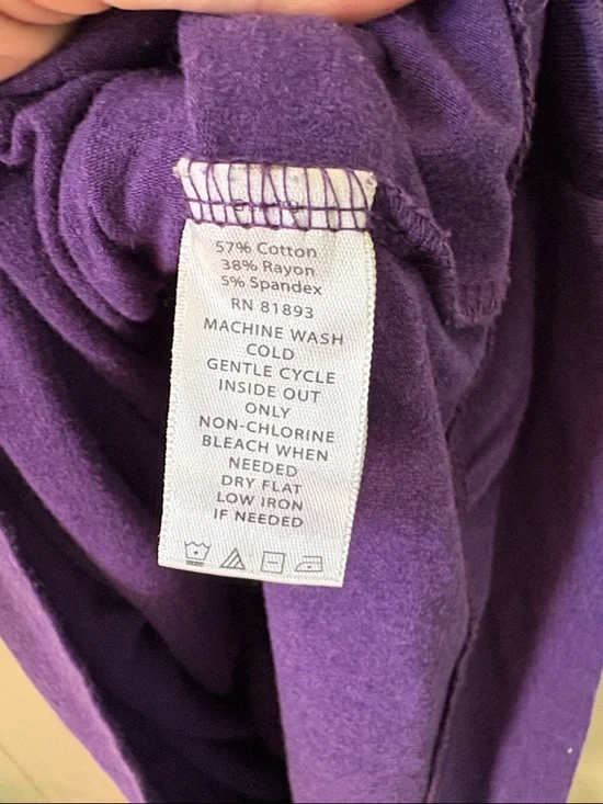 Purple Pleated Scoop Neck Women's Dress - Picture 4 of 4